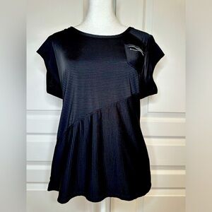 Athleta Black Athletic Short Sleeve Top Size Small